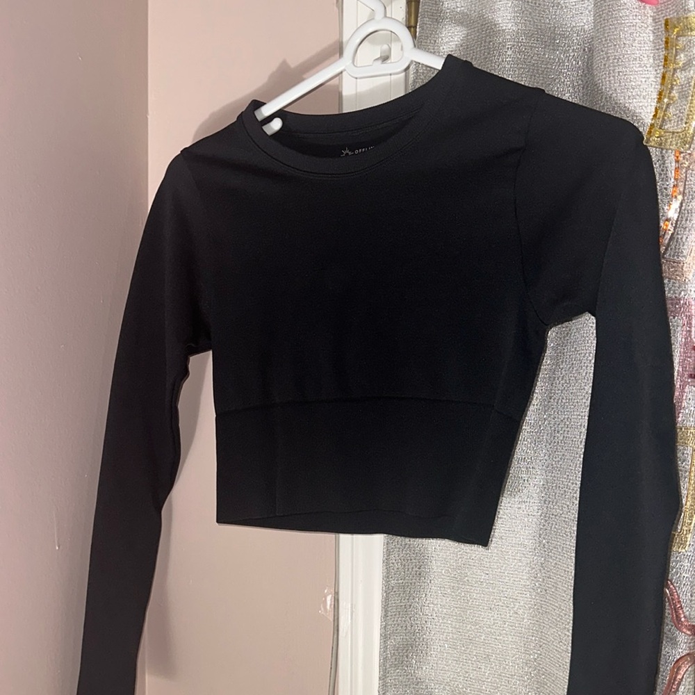 Aerie Cropped Long Sleeve Tee